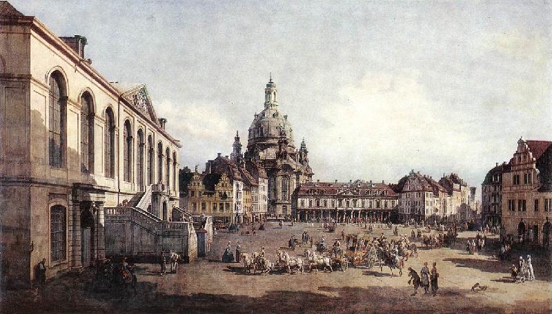 BELLOTTO, Bernardo New Market Square in Dresden from the Jdenhof